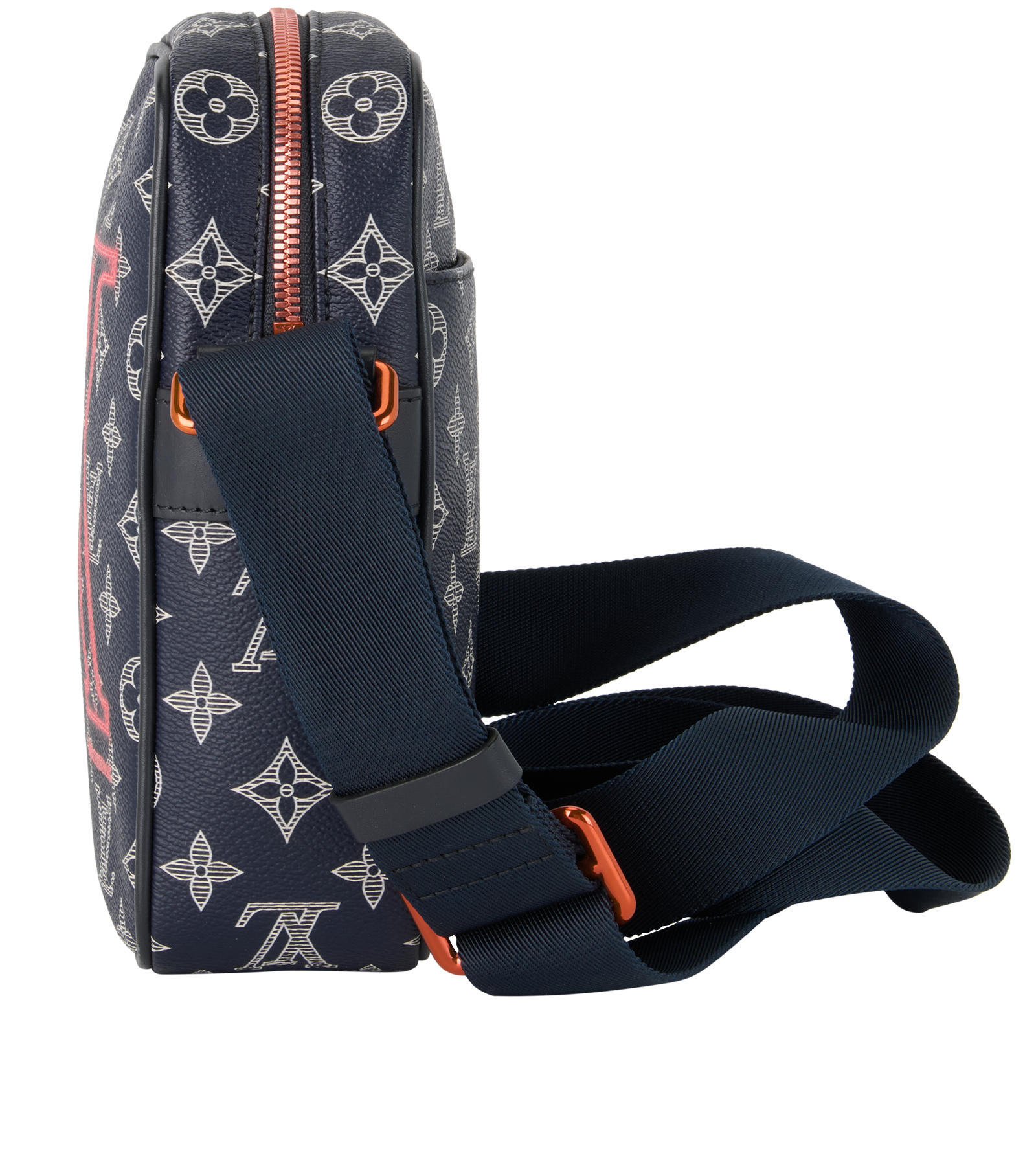 Danube PM Upside Down Ink, &pound;1,300, Handbags, Blue, Canvas, Bottom view